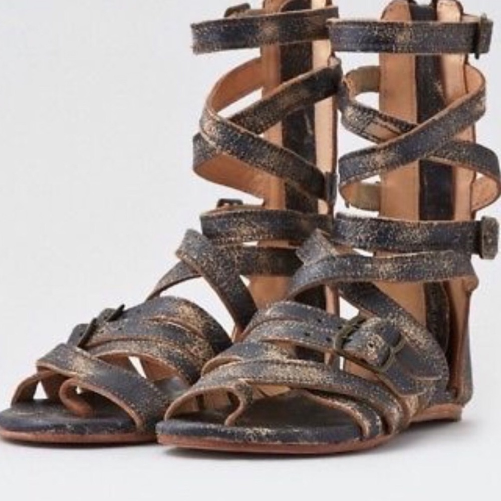 Bedstu Seneca Gladiator Sandals Black Lux